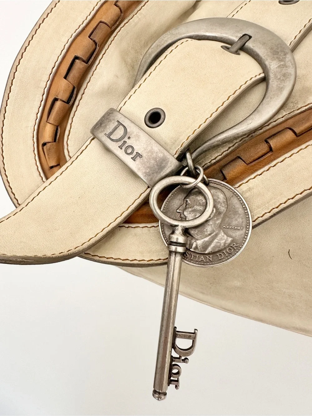DIOR 2007 Gaucho Double Saddle Leather Shoulder Bag John Galliano Era - Picture 4 of 16